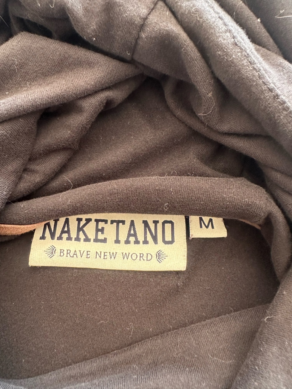 Naketano black hoodie with brown accents, size medium - Picture 9 of 16